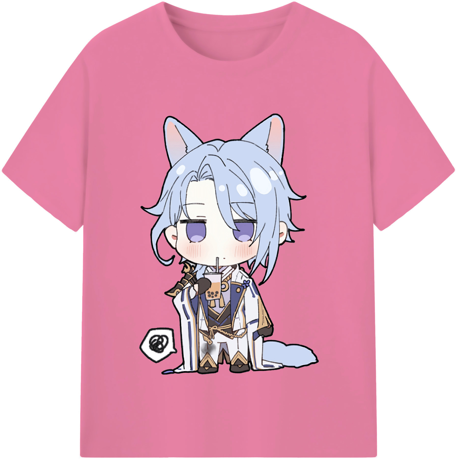 げんし神 神里綾人 かみさとあやと genshin Kamisato Ayato 綿100％半袖Tシャツ（フロントプリント）